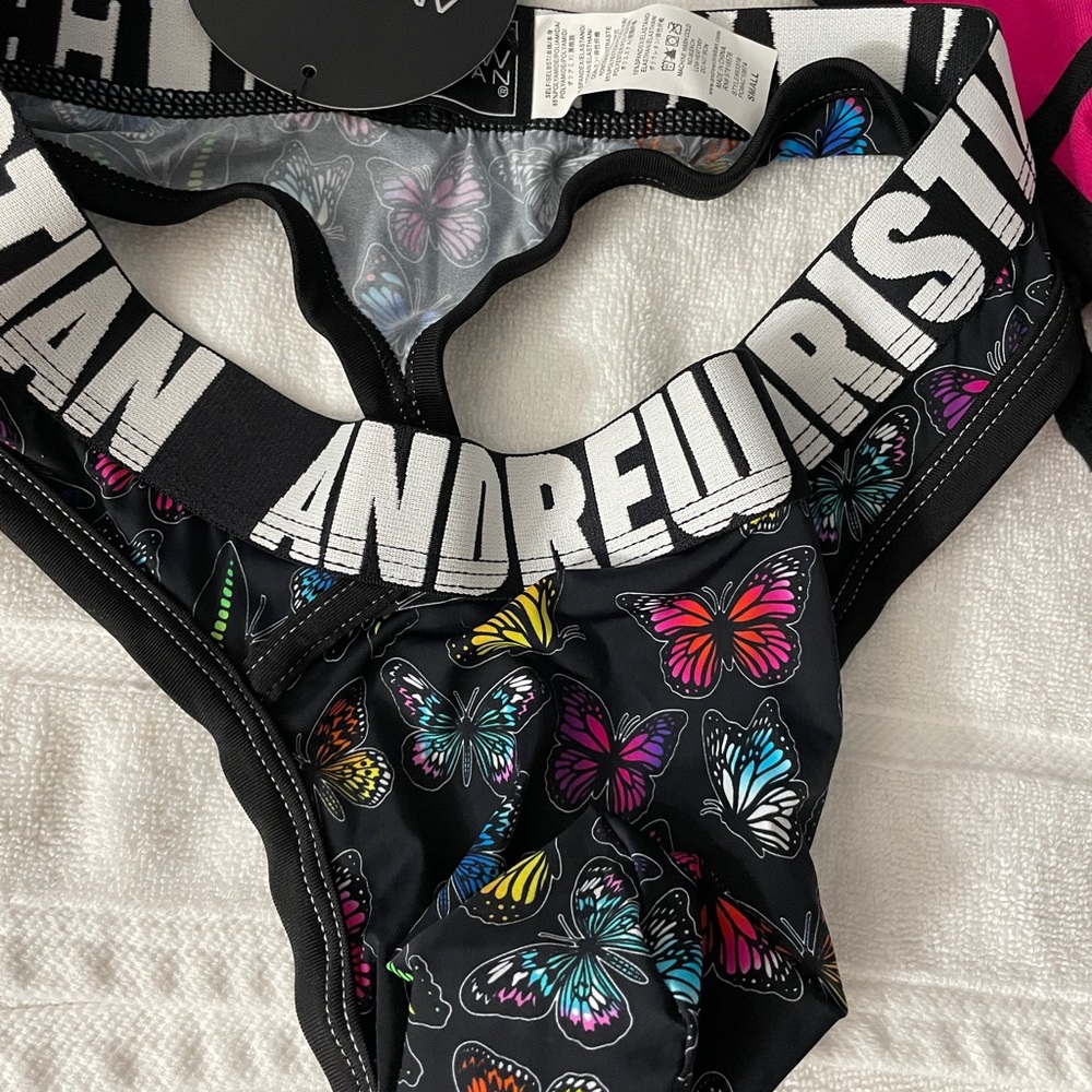 Andrew Christian Butterfly Print thong